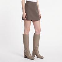 Bottes Sr Nora 95 en cuir - Taupe