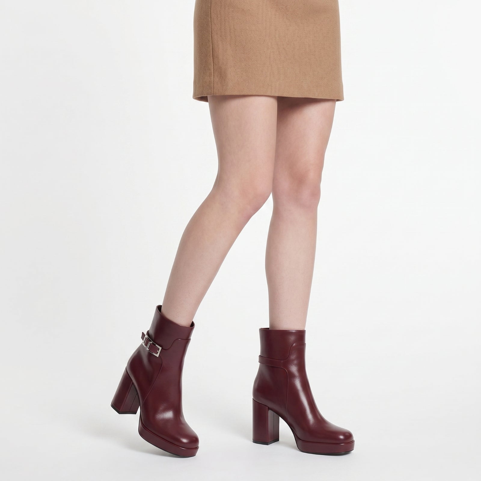 Bottines Sr Nora 80 en cuir - Nero