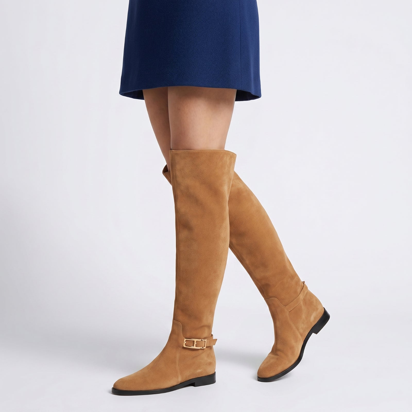 Sr Nora leather thigh boots - Tabacco