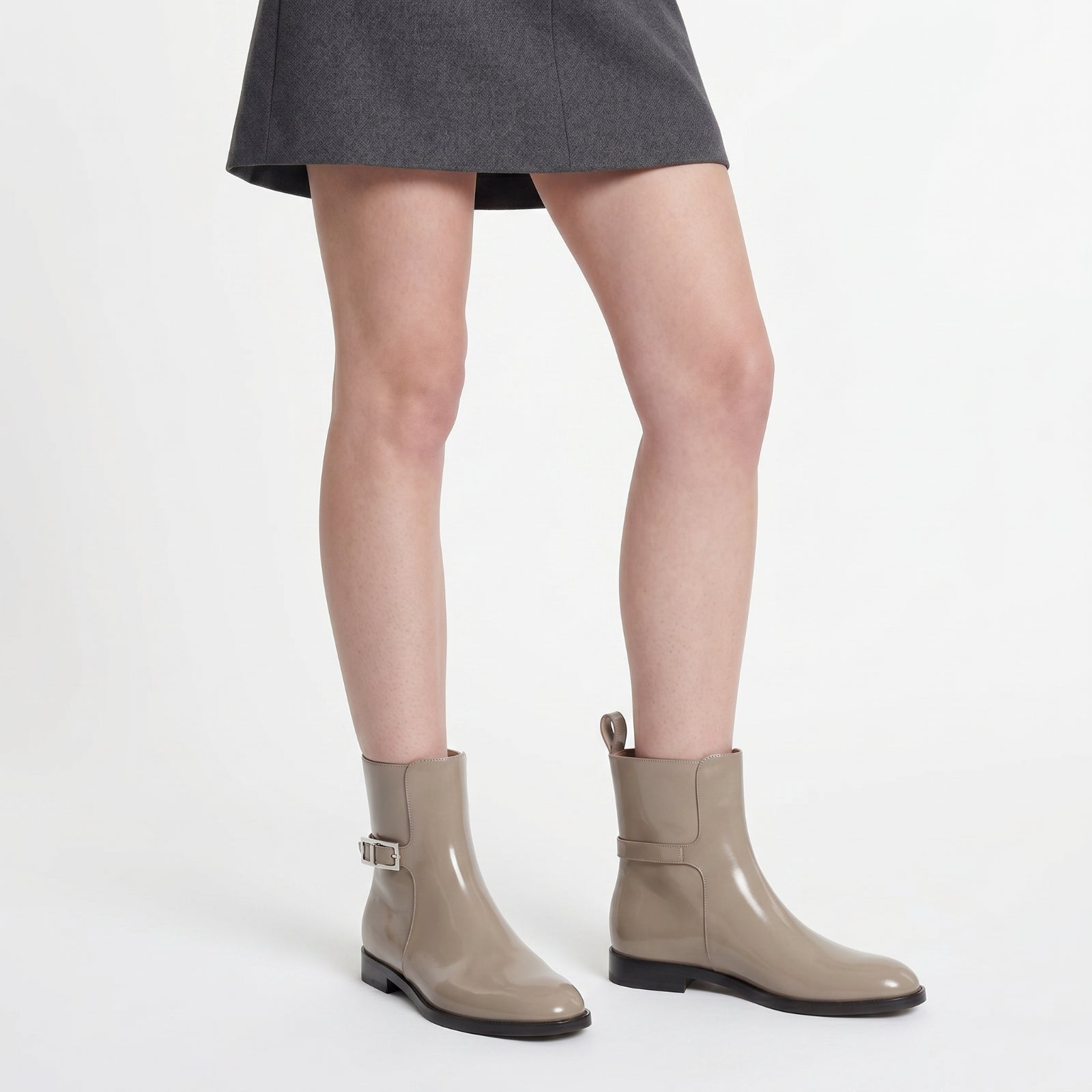 Sr Nora leather ankle boots - Taupe