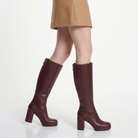 Bottes M. Fire 75 en cuir - Wine