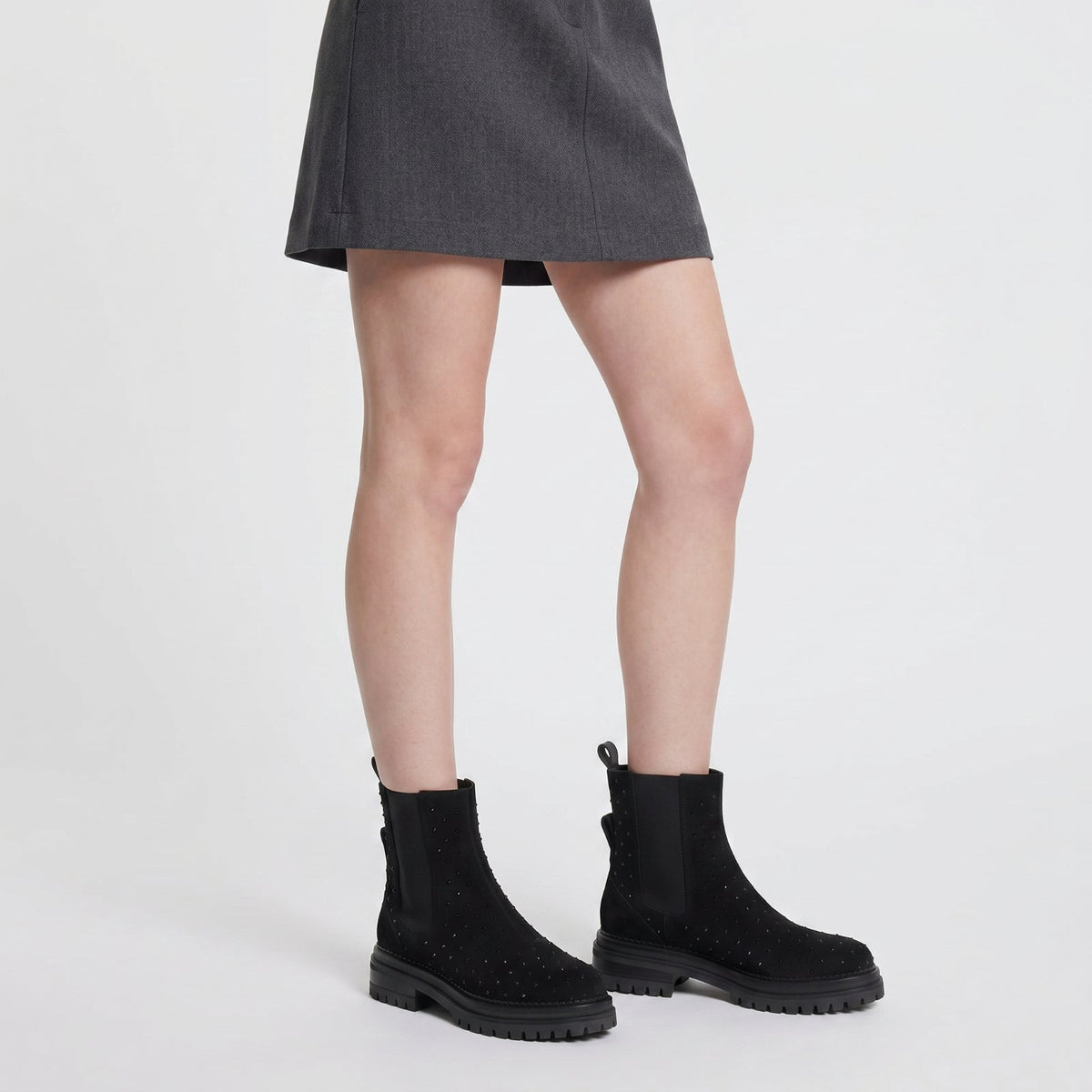 Bottines Sr Joan en cuir - Nero & Jet