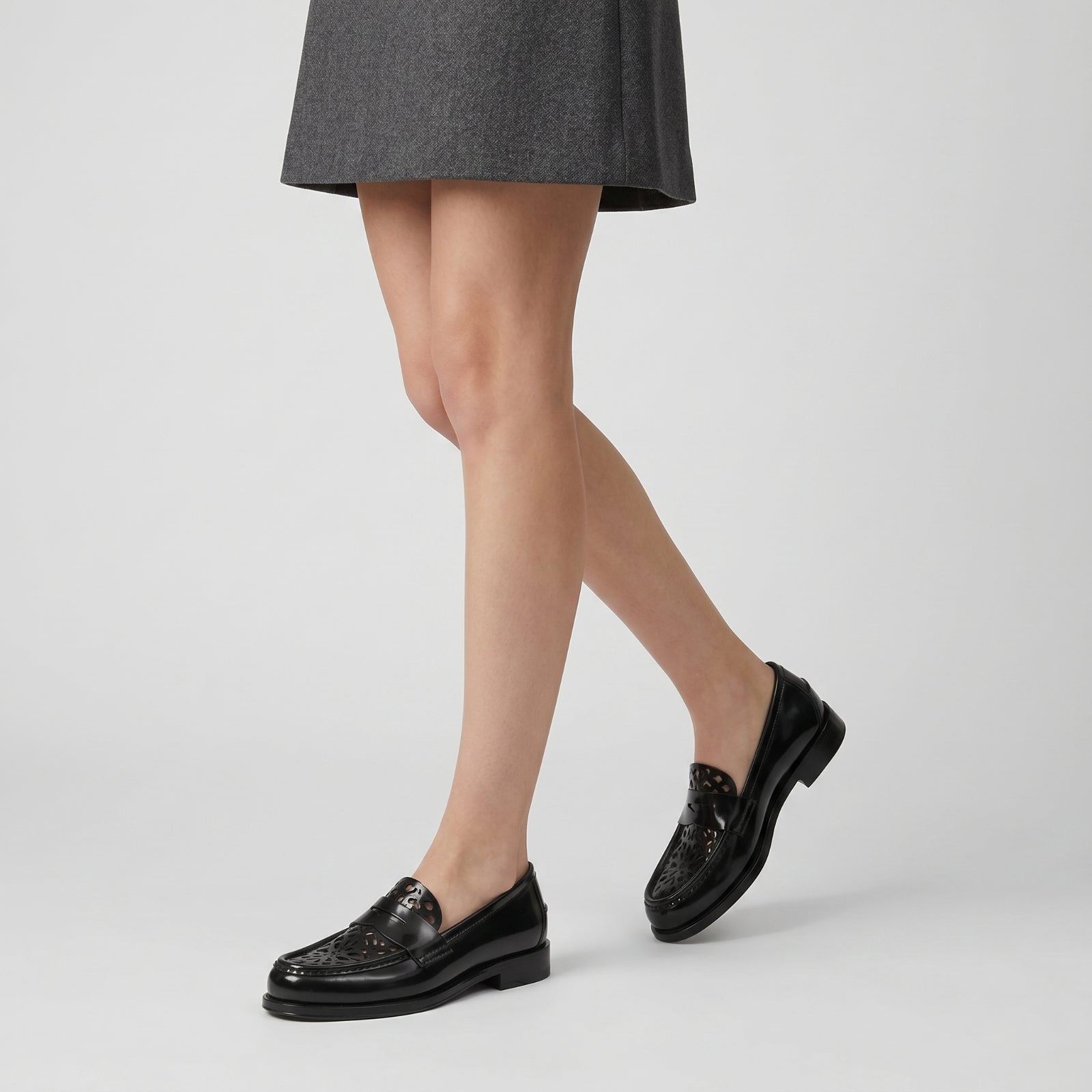 Sr Mermaid leather loafers - Nero