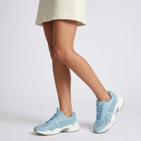 Baskets running Sr Crystal en cuir - Blue Paradise
