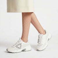 Baskets running Sr Precious en cuir - Bianco