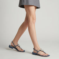 Sandales plates Sr Godiva Precious en tissu - Indigo
