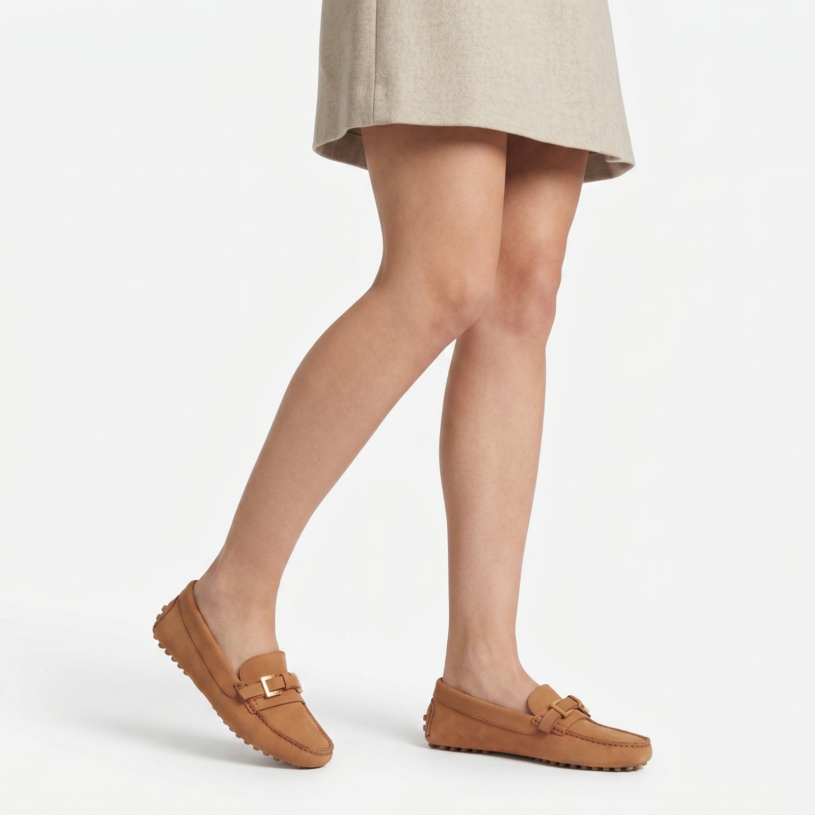 Sr Nora leather loafers - Macadamia