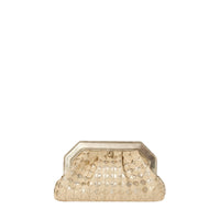 Secret Mestieri d’Arte Mosaico leather clutch bag - Golden Vanilla