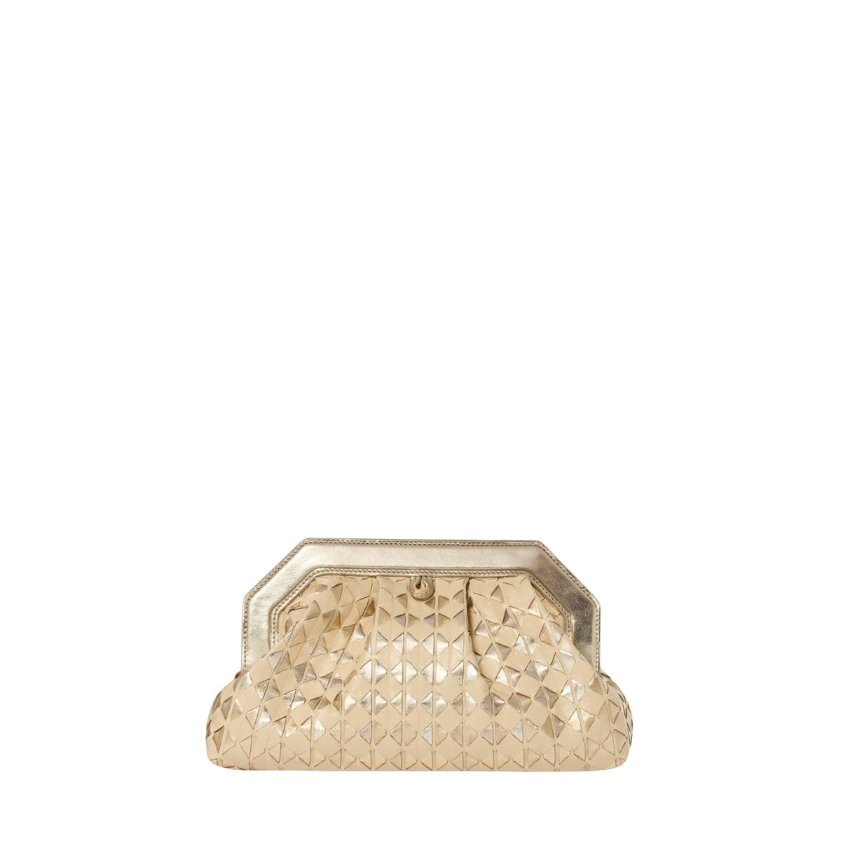 Secret Mestieri d’Arte Mosaico leather clutch bag - Golden Vanilla