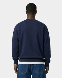 Pull à col rond Varsity Crest - Bleu marine/Blanc