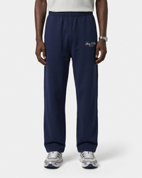 Pantalon de survêtement large brodé Vendome LA - Bleu marine/Blanc