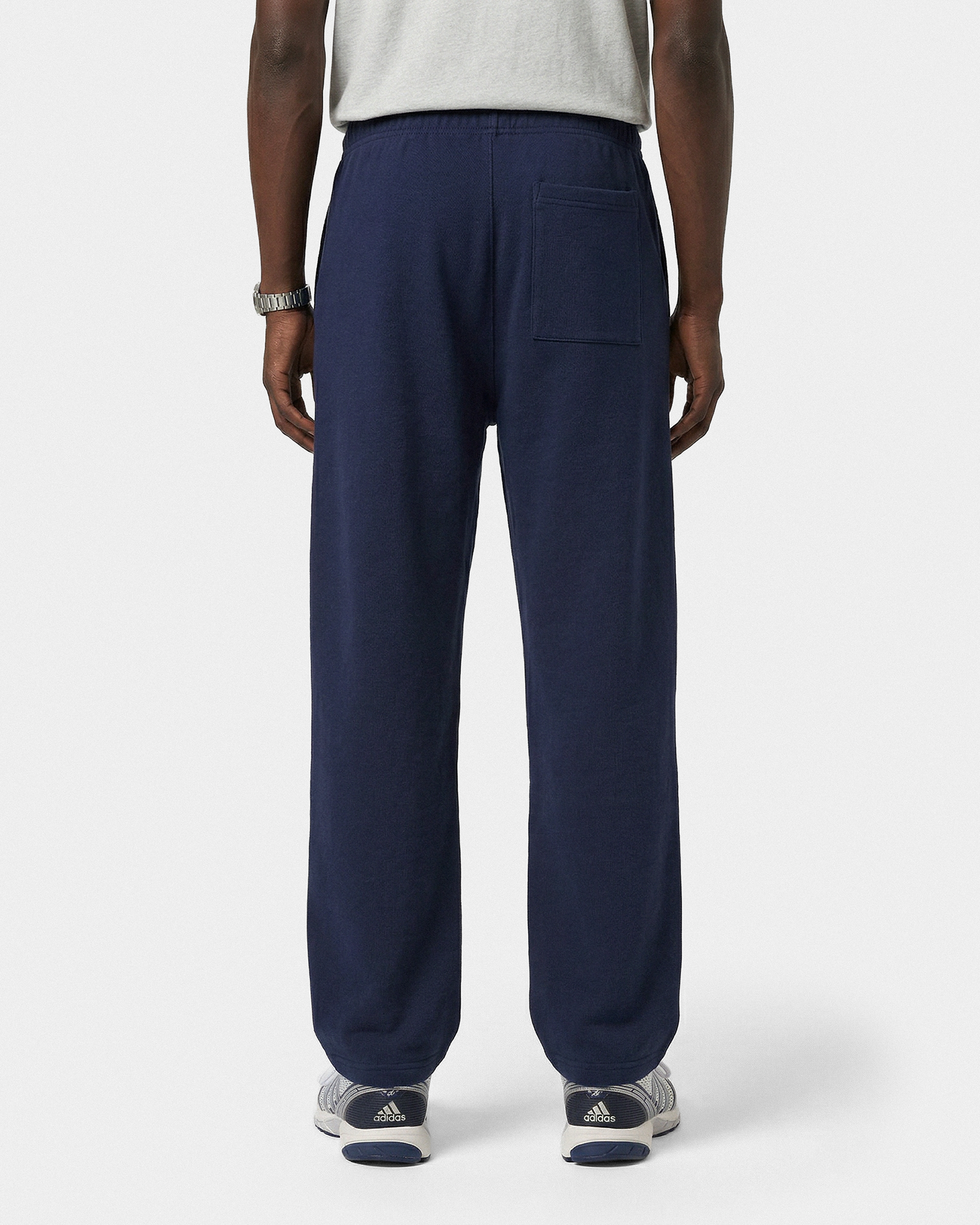 Pantalon de survêtement large brodé Vendome LA - Bleu marine/Blanc