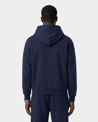 Sweat à capuche zippé brodé Vendome LA - Bleu marine/Blanc