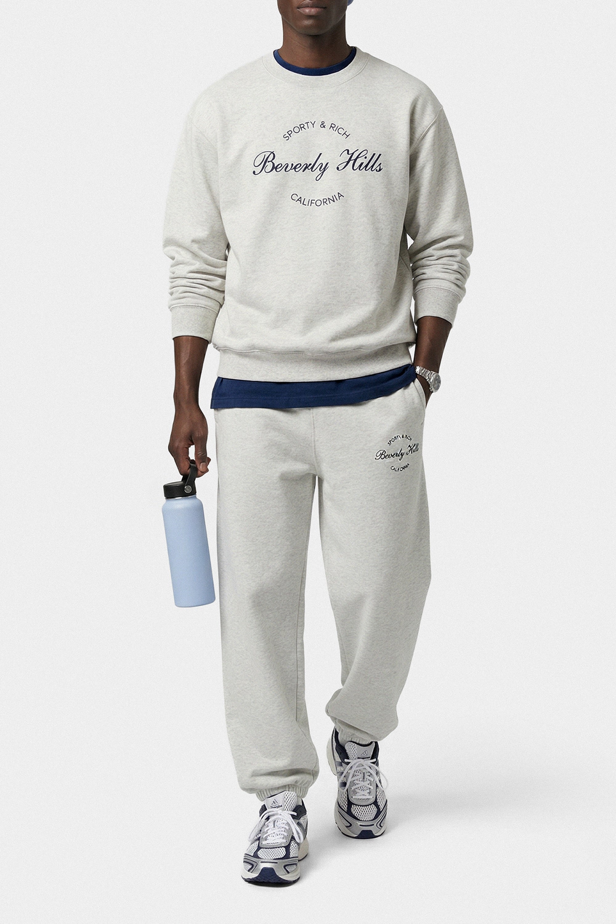 Pantalon de survêtement Beverly Script - Gris Chiné