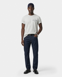 T-shirt Beverly Script - Gris chiné/Bleu marine