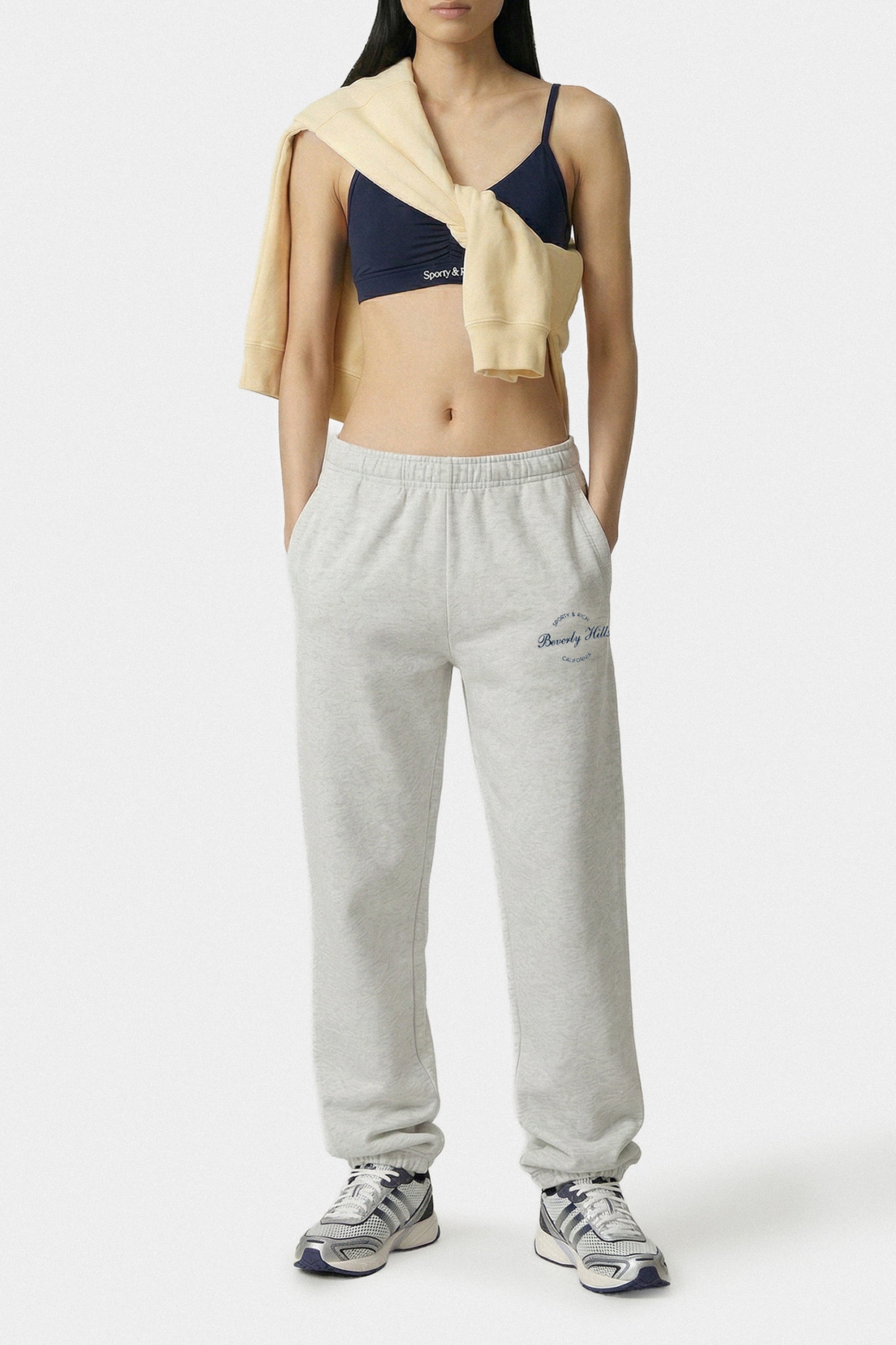 Pantalon de survêtement Beverly Script - Gris Chiné