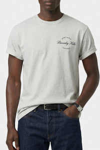 T-shirt oversize Beverly Script - Gris Chiné & Bleu Marine