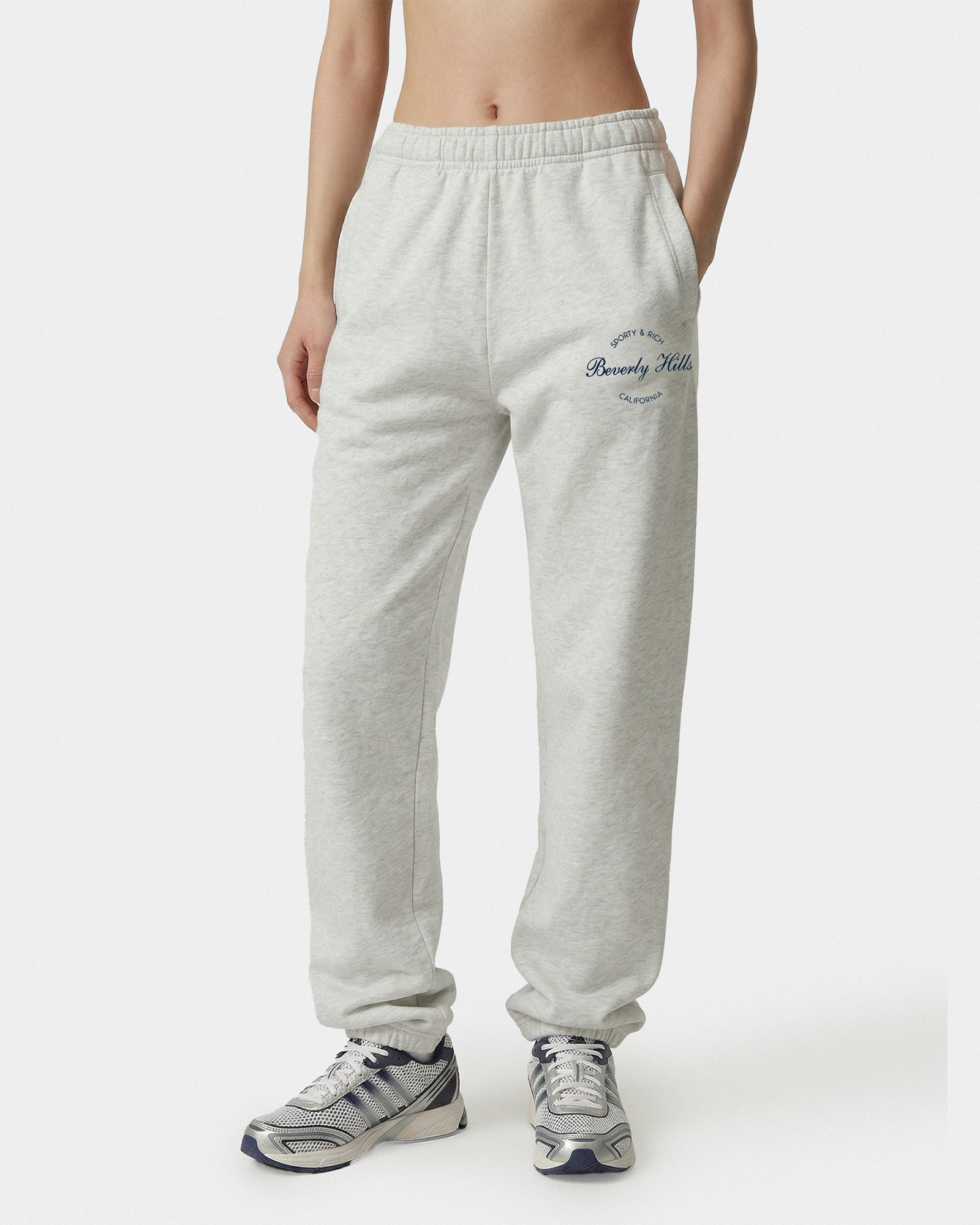 Pantalon de survêtement Beverly Script - Gris chiné