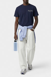 T-shirt oversize Vendome LA - Bleu Marine & Blanc