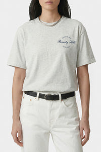 T-shirt oversize Beverly Script - Gris Chiné & Bleu Marine