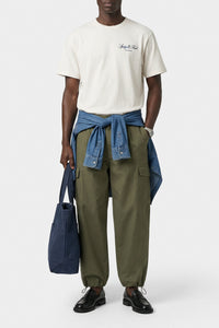 T-shirt oversize Vendome LA - Écru & Bleu Marine