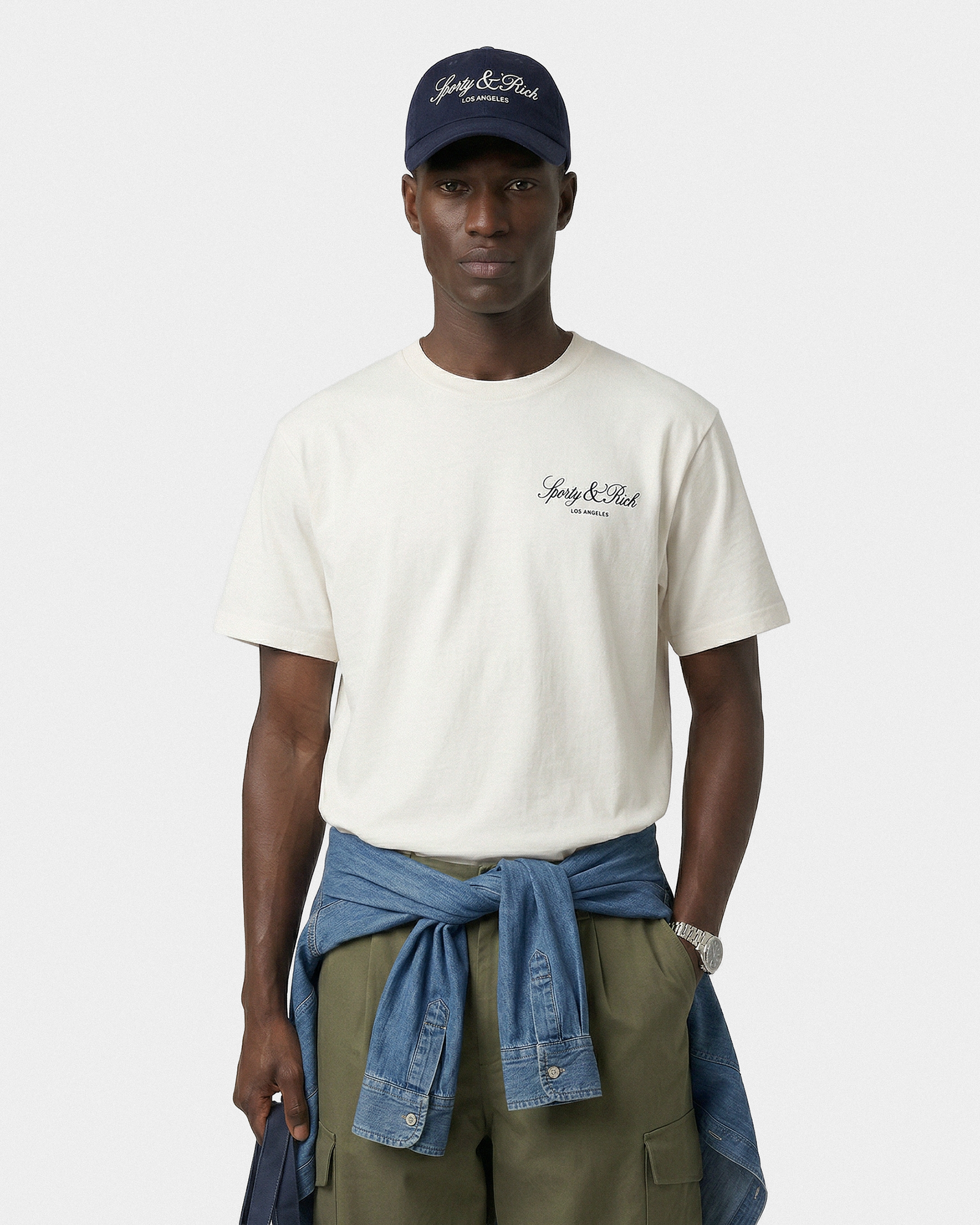 T-shirt Vendome LA - Écru/Bleu marine