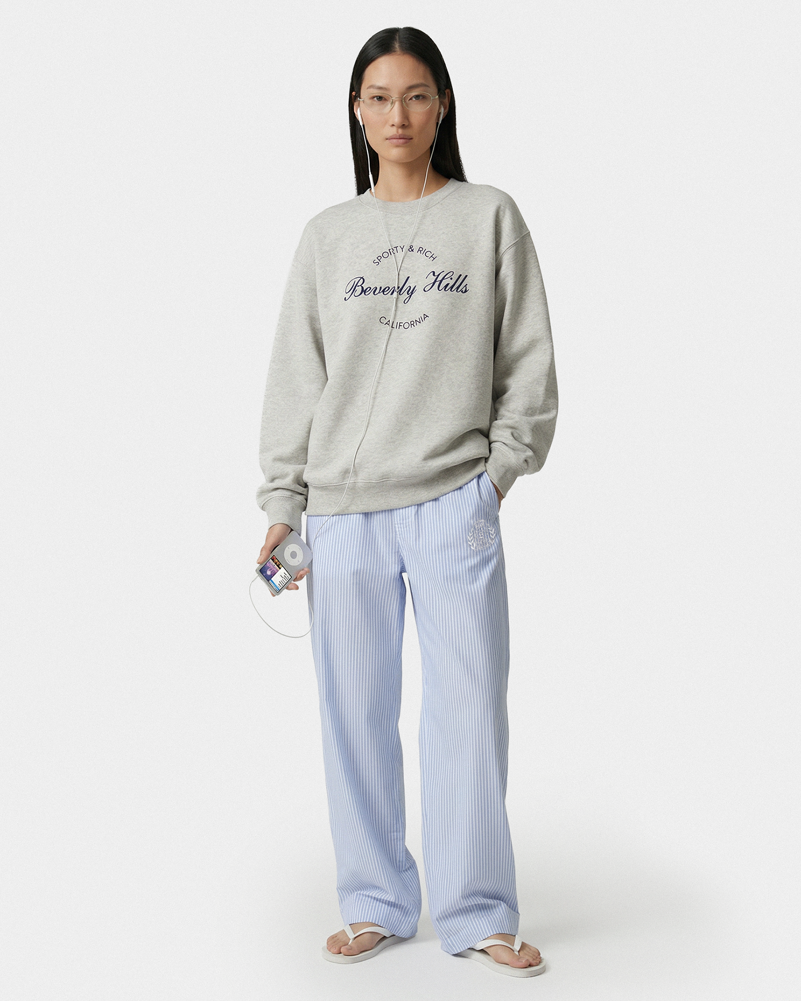Pantalon de pyjama NY Crest - Rayures bleues