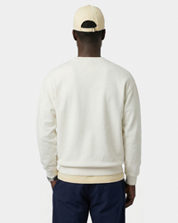 Pull à col rond « Varsity Crest » - Écru/Bleu marine