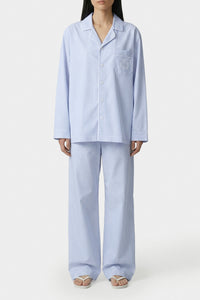 Chemise de pyjama NY Crest - Rayures Bleues