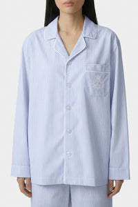 Chemise de pyjama NY Crest - Rayures Bleues