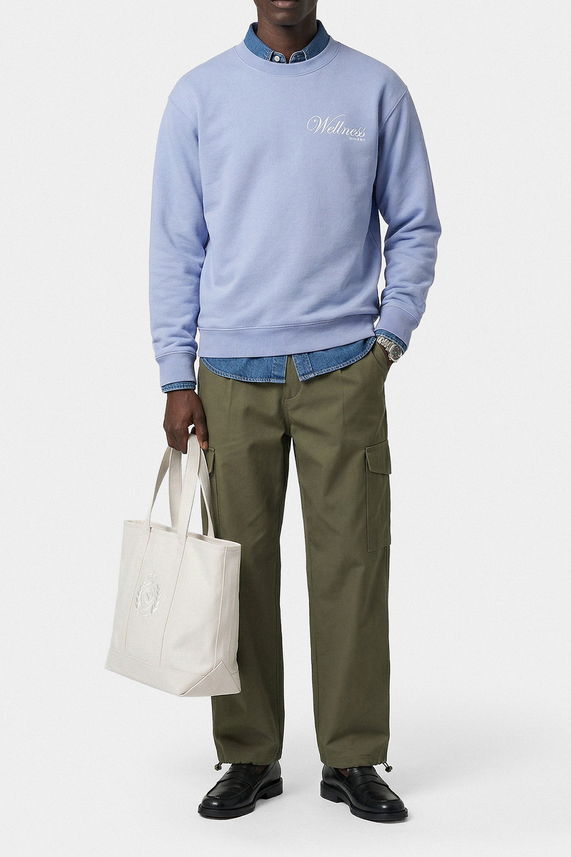 Pull à col rond Avenue - Periwinkle