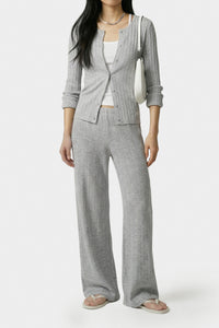 Pantalon à logo emblématique en maille - Gris Chiné