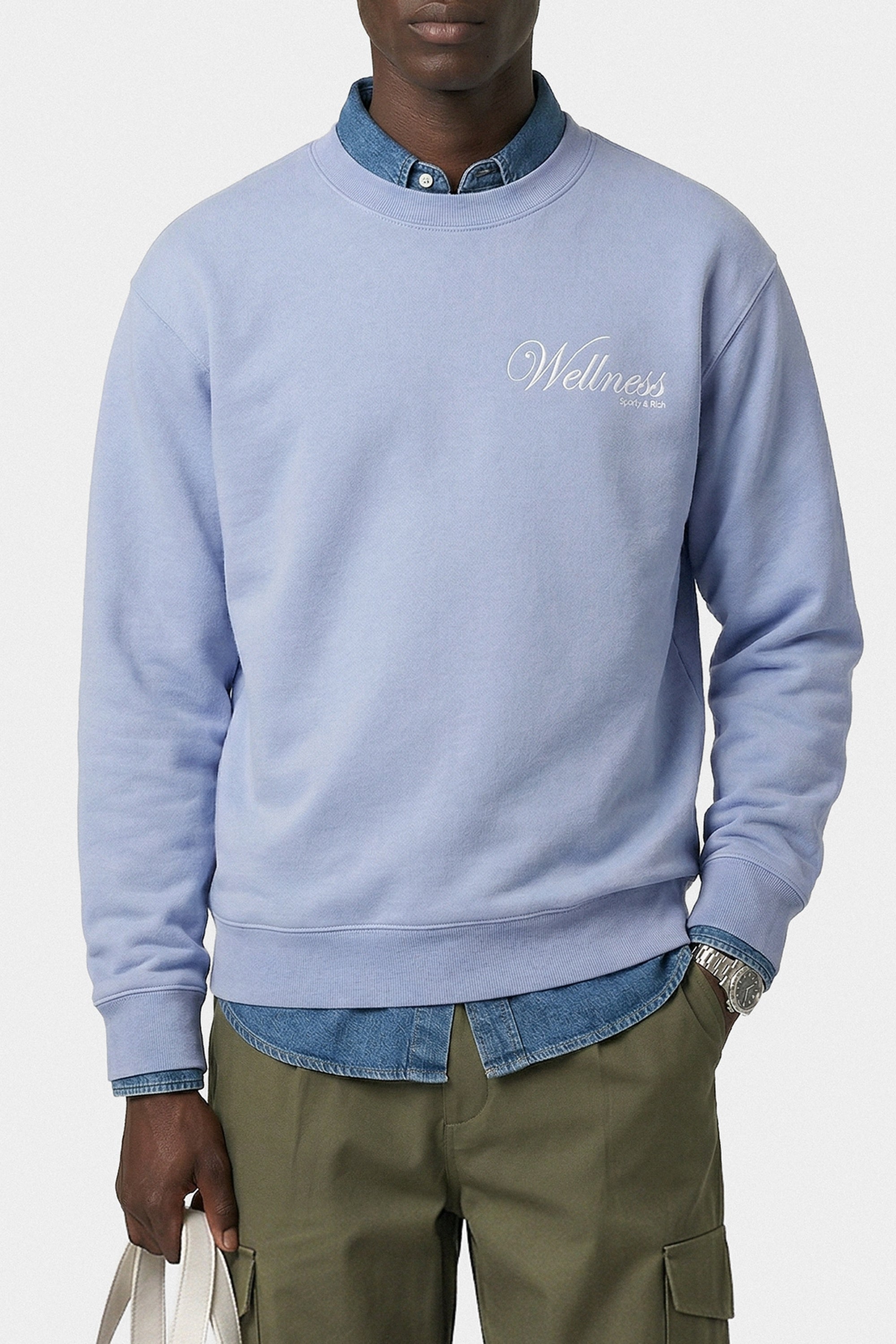 Pull à col rond Avenue - Periwinkle
