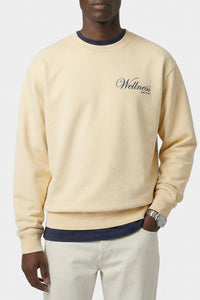 Pull à col rond Avenue - Amande & Bleu Marine