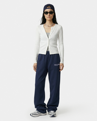 Cardigan en pointelle avec logo emblématique - Blanc