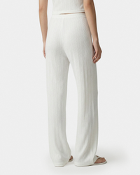 Pantalon en pointelle avec logo emblématique - Blanc