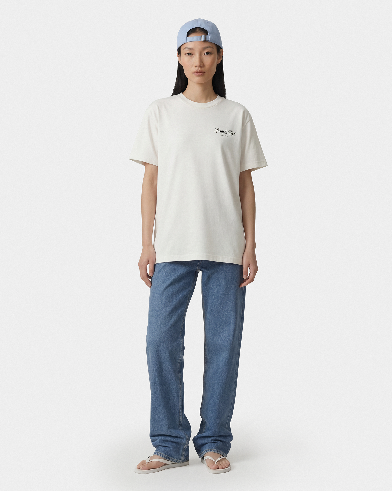 T-shirt Vendome LA - Écru/Bleu marine