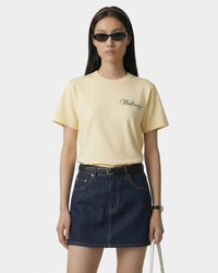 T-shirt Avenue - Amande/Bleu marine
