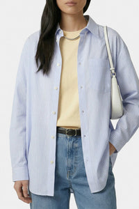 Chemise oversize SRC - Rayures Bleues