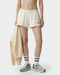 Short de sport Vendome LA brodé « Disco » - Écru/Blanc