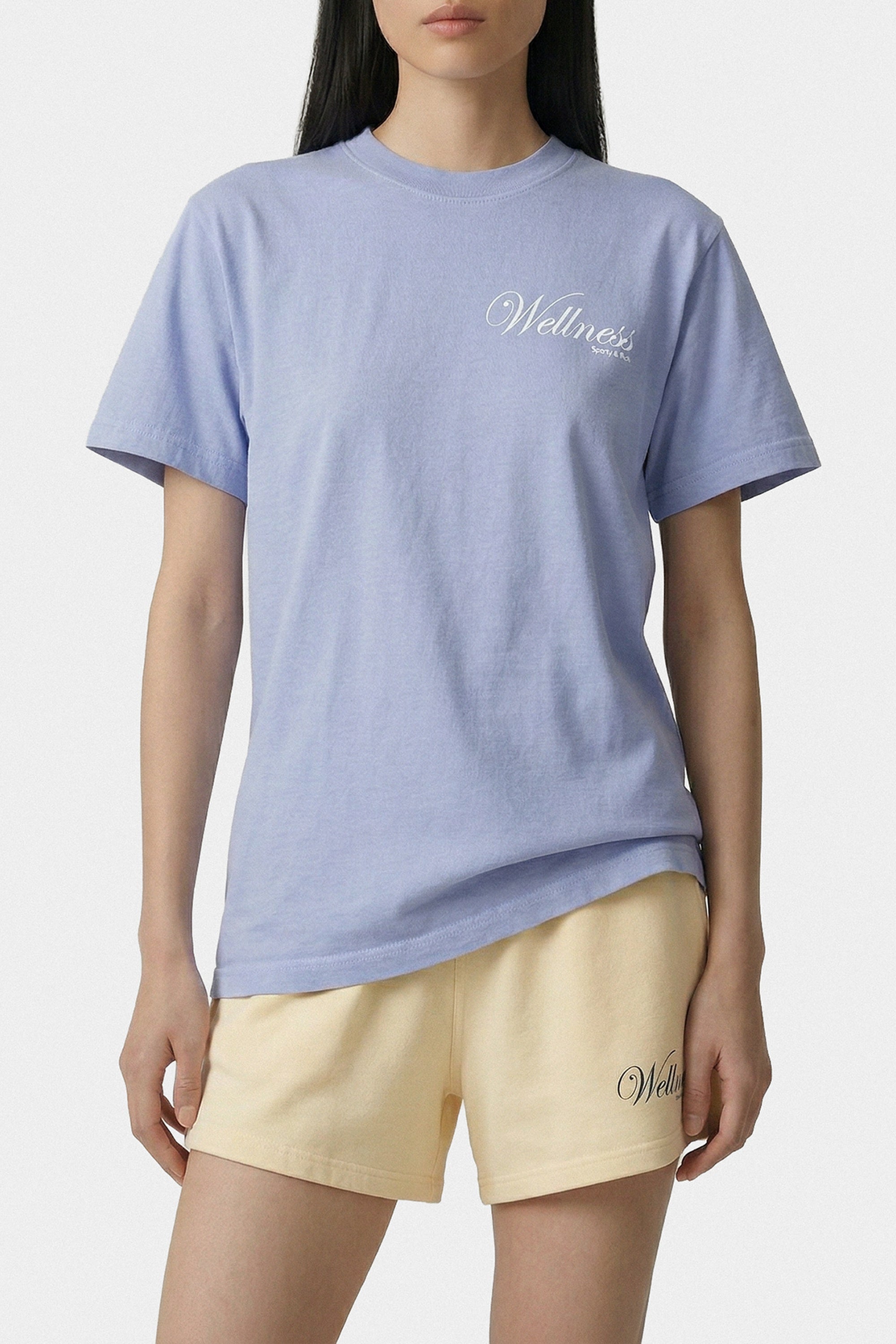 T-shirt oversize Avenue - Periwinkle & Blanc
