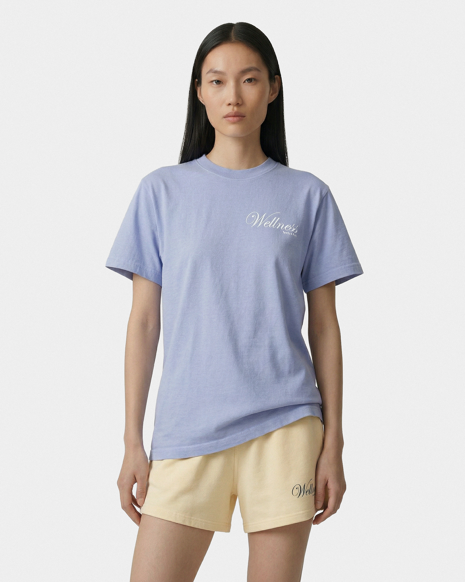 T-shirt Avenue - Periwinkle/Blanc