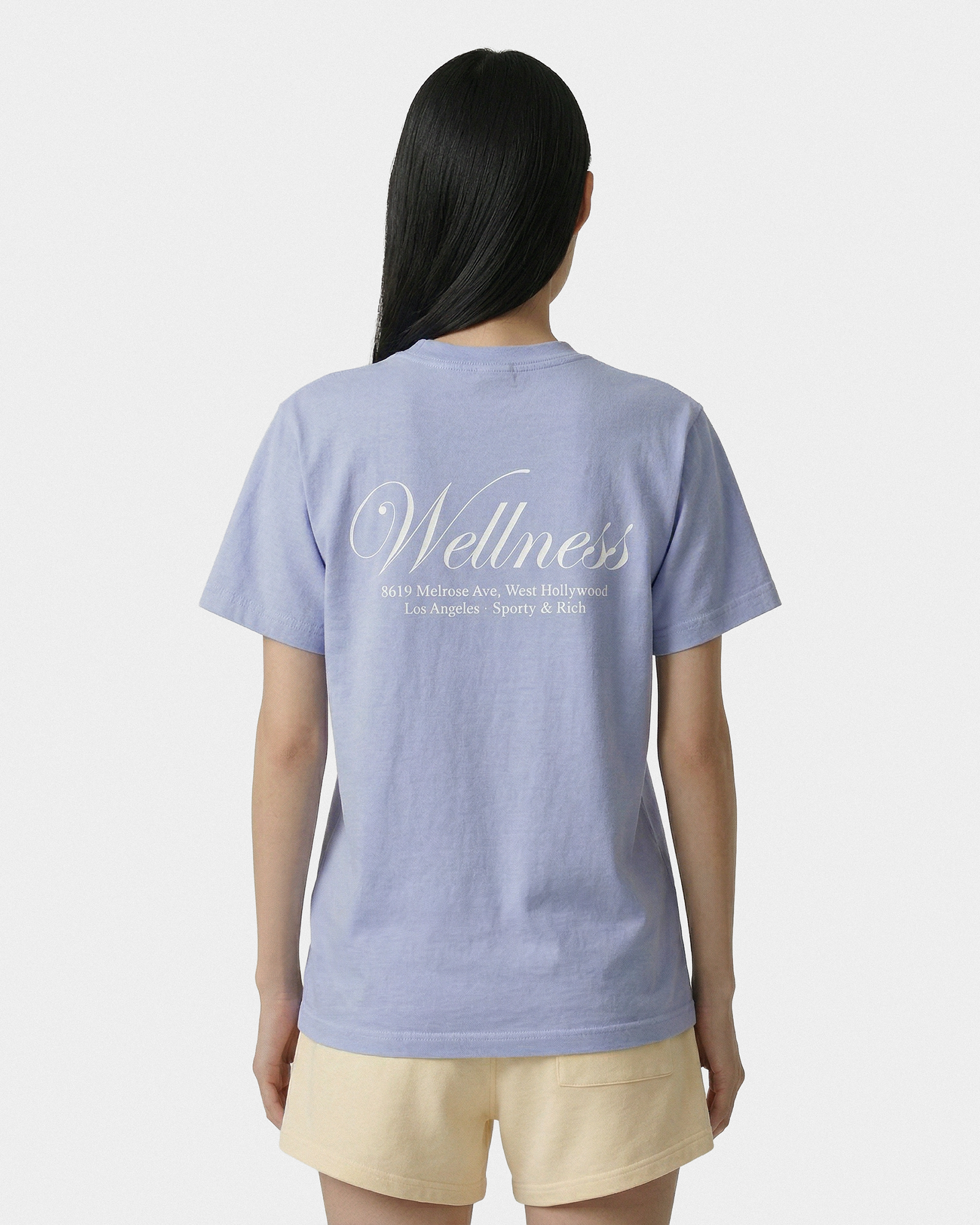 T-shirt Avenue - Periwinkle/Blanc