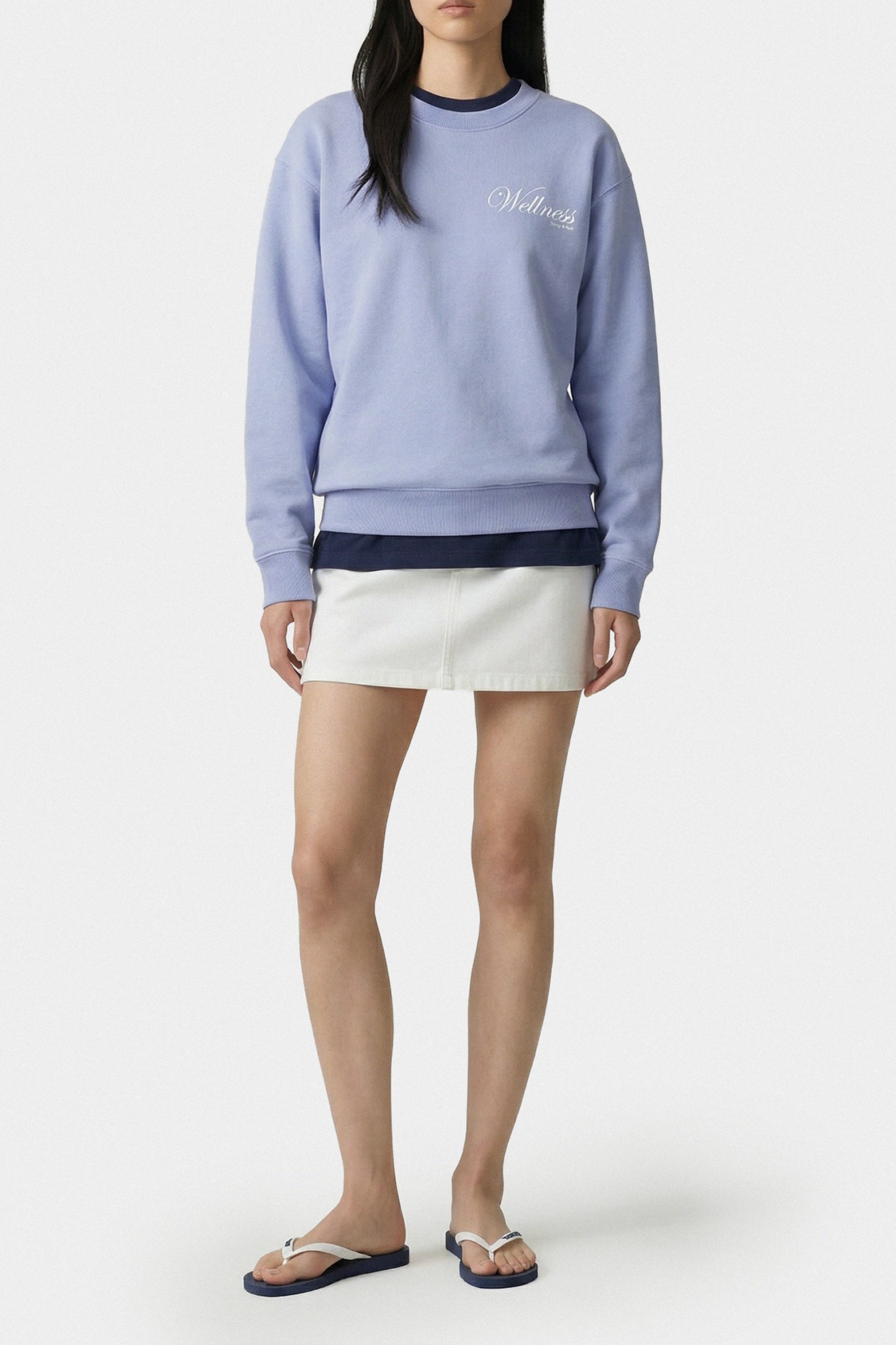 Pull à col rond Avenue - Periwinkle