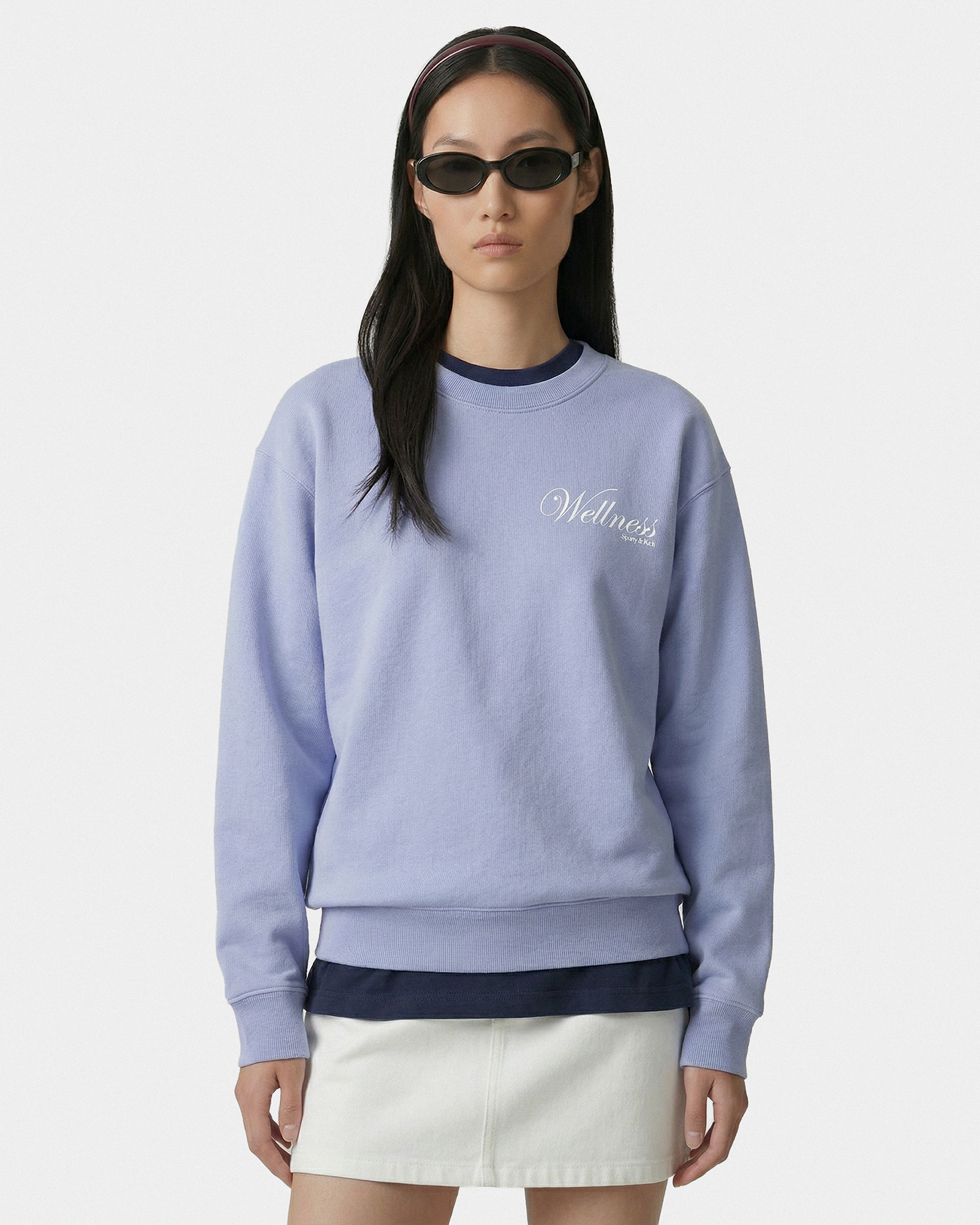 Pull à col rond Avenue - Periwinkle