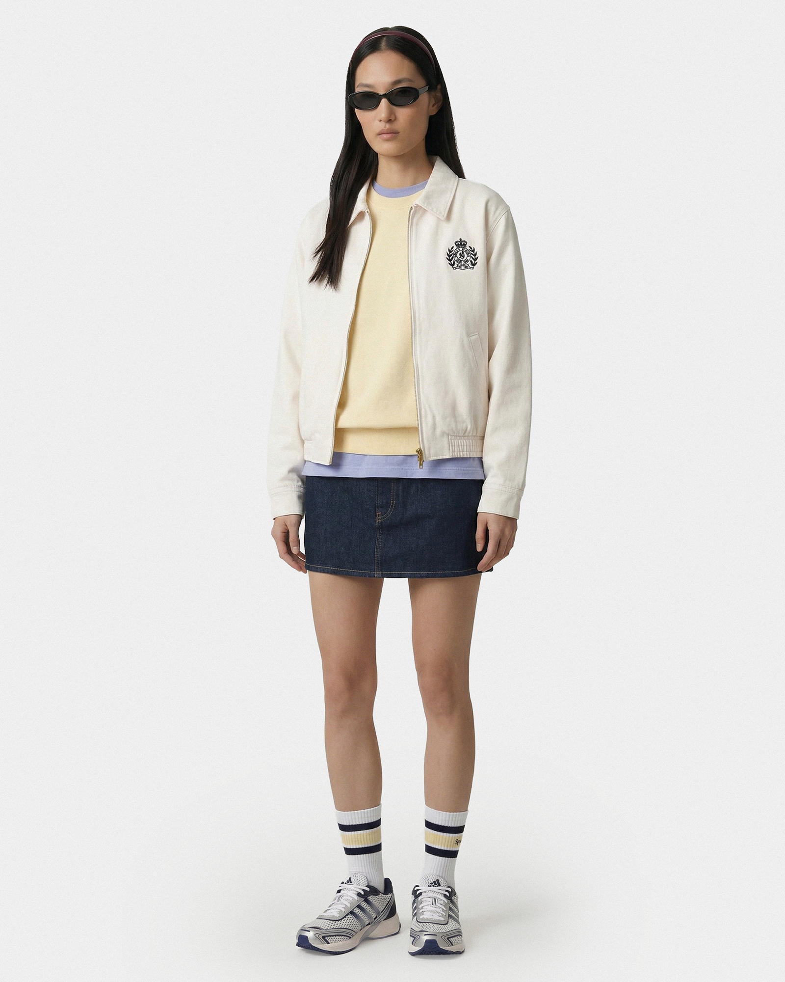 Veste « Prep » NY Crest - Écru/Bleu marine