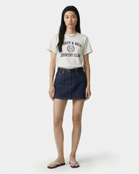 T-shirt Essential Varsity Crest - Écru/Bleu marine
