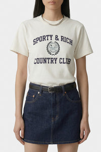 T-shirt Essential Varsity Crest - Écru & Bleu Marine