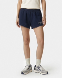Short disco brodé Vendome LA - Bleu marine/Blanc