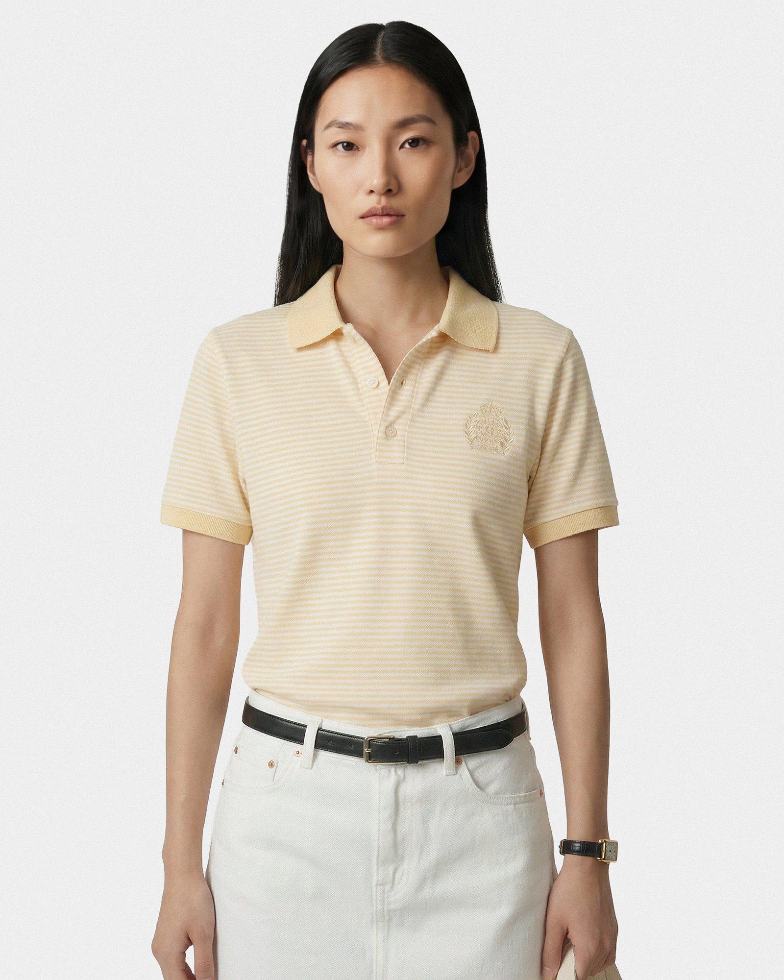 Polo NY Crest Prep - Rayures amande